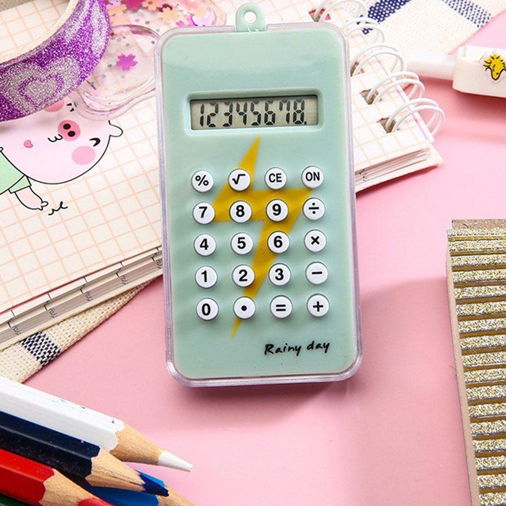Mmluck Móc Khóa Máy Tính Bằng Nhựa 4 Màu Trong Suốt Họa Tiết Hoạt Hình Sáng Tạo