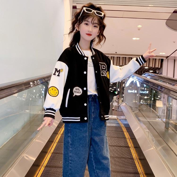 Áo bomber in chữ R màu den, chất nỉ mềm cho bé trai , bé gái Tiny WIny [A031]