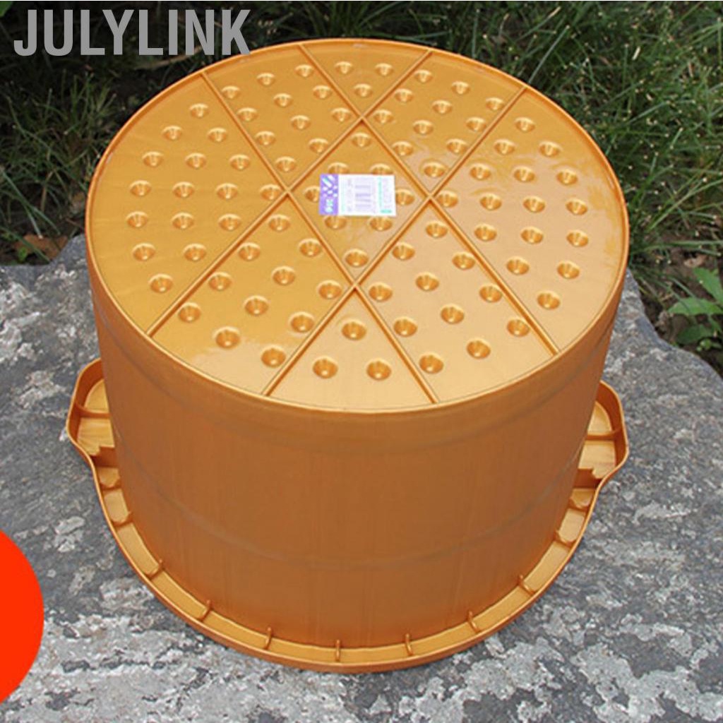 Julylink Foot Soaking Bath Basin with  Bumps Thickened Soothe Fatigue Home Spa Tub Coffee