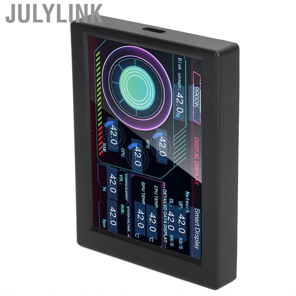 Julylink 3.5 PC  Panel Display DIY Type C IPS USB Temperature With RHS