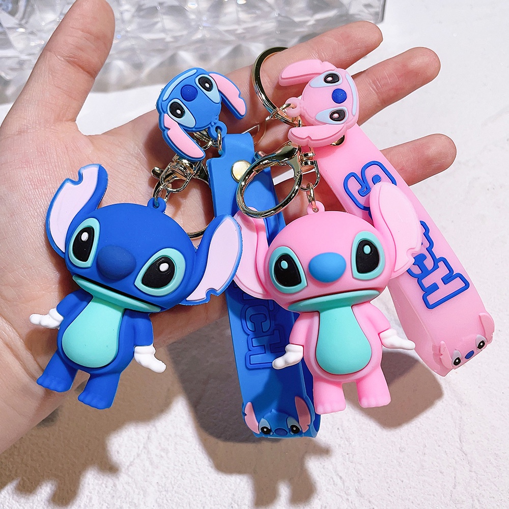 Móc Khóa Hình Chú Chuột mickey minnie stitch Dễ Thương