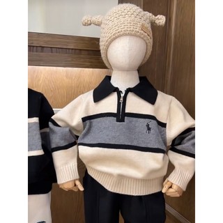Áo sweater Thêu Họa Tiết Màu Sắc Phong Cách Hàn Quốc Thời Trang Thu Đông Cho Bé Trai
