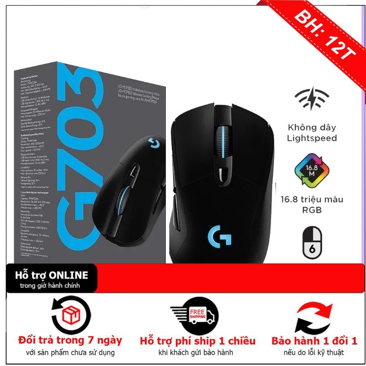 Chuột gaming không dây Logitech G703 chuột vi tính không dây chuyên chơi game