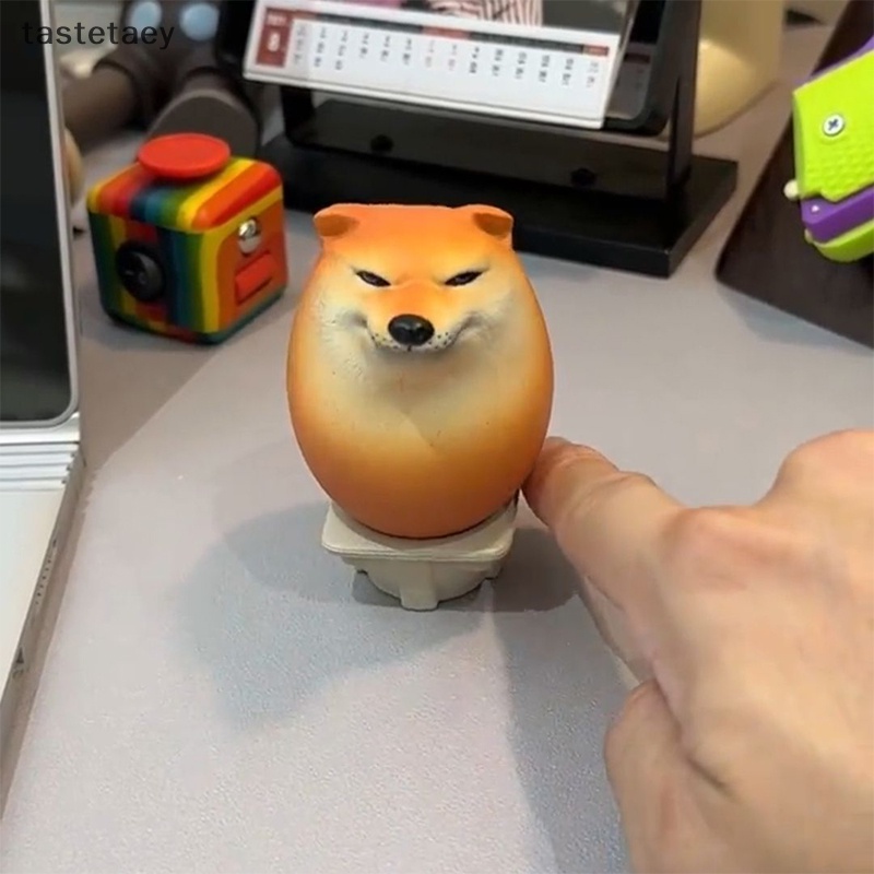 Tast Quả Trứng Chó shiba inu Thực Tế Bằng pvc Trang Trí Bàn Làm Việc / Văn Phòng / Làm Quà Giáng Sinh Vui Nhộn