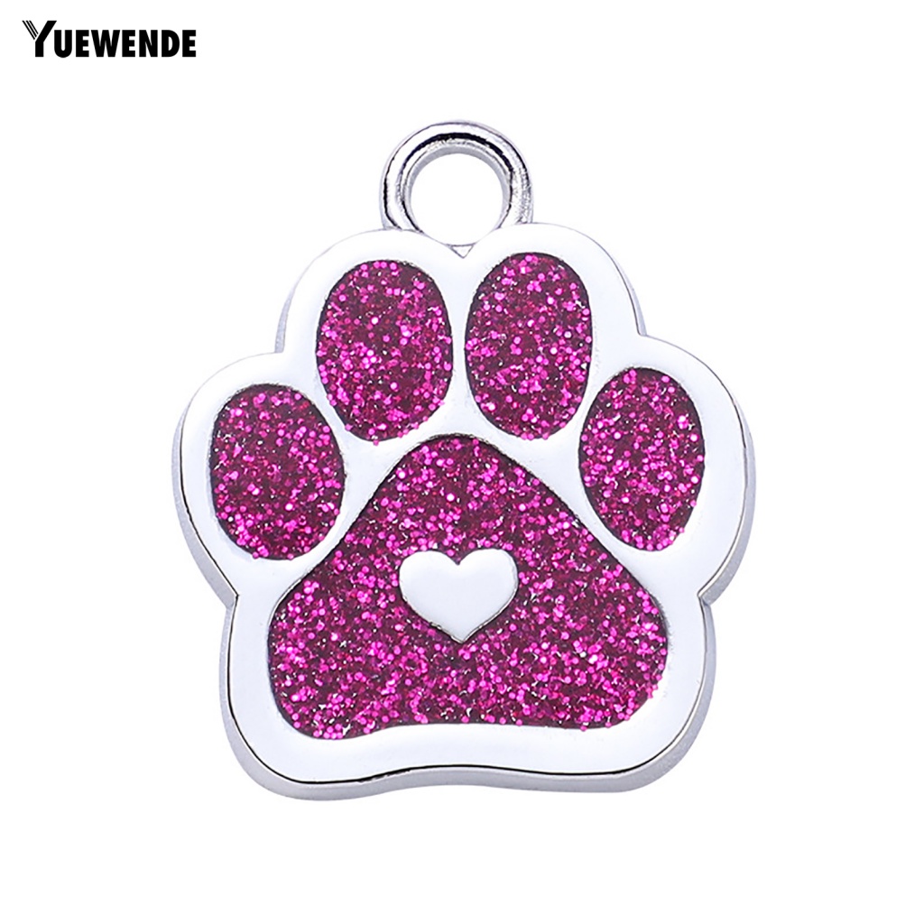 Thẻ id Đeo Cổ Cún Cưng Hình Dấu Chân Đáng Yêu ye.b