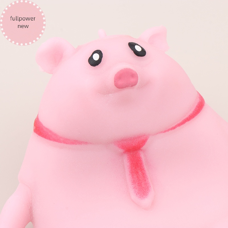 Fullpowernew Đồ Chơi Nắn Bóp Đàn Hồi Giảm stress Hình Chú Heo Hồng