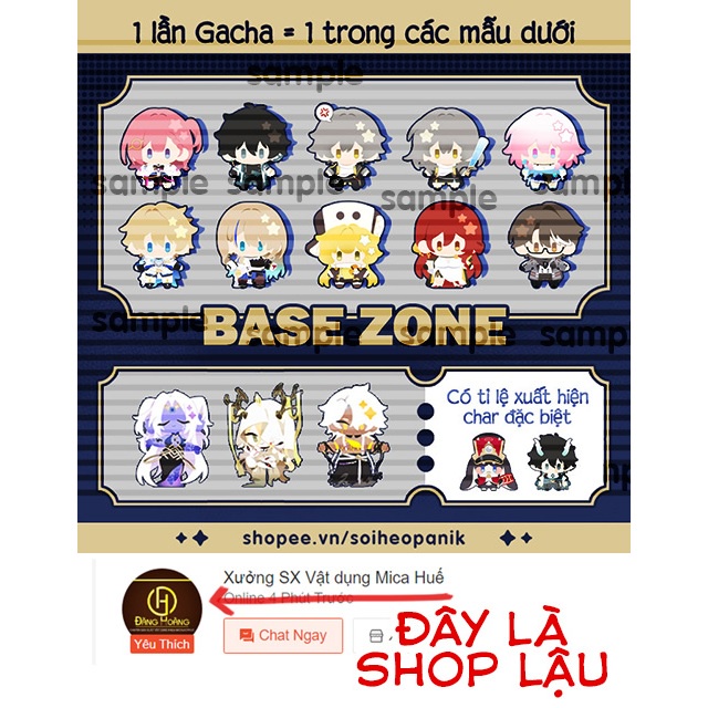 GACHA Standee Honaki Star Rail / Tượng mica MINI nhỏ nhắn dễ thương