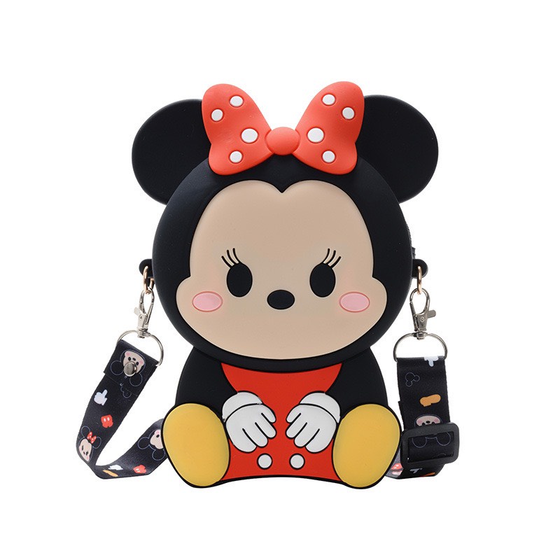 Túi xách đeo chéo silicon hình mickey minnie thời trang dễ thương làm quà tặng bạn gái
