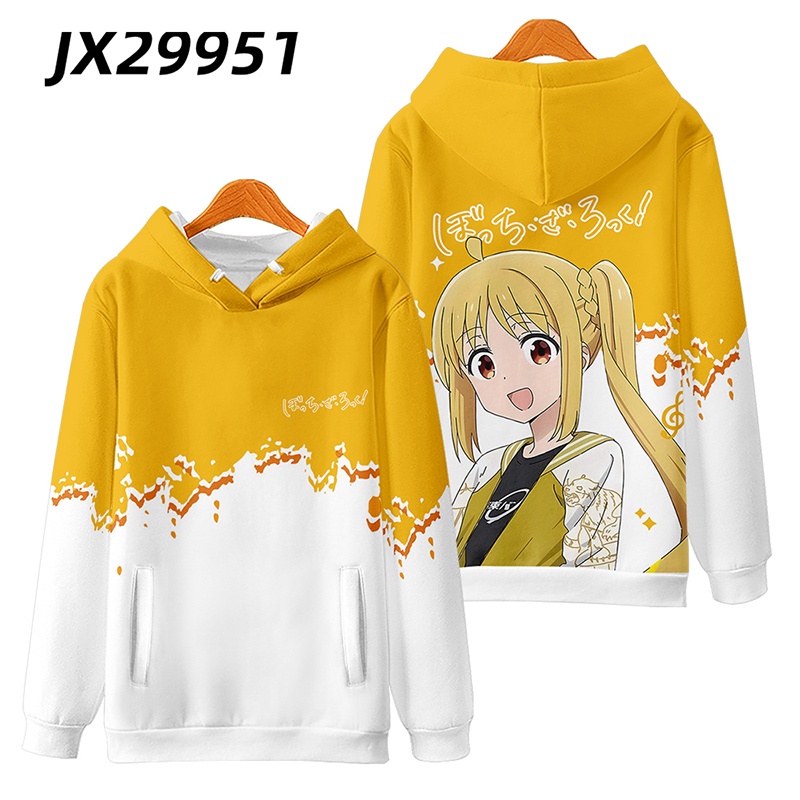 Áo hoodie Tay Dài In Họa Tiết anime bocchi the rock 3d Thời Trang unisex