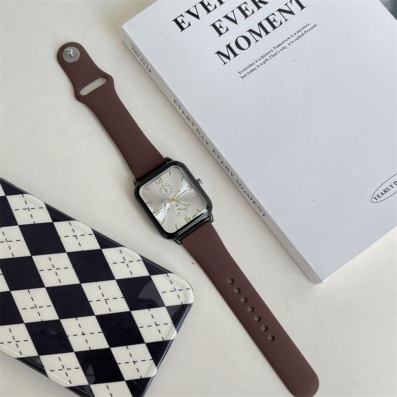 Đồng Hồ Đeo Tay Mặt Vuông Lớn Thời Trang Cho Nữ