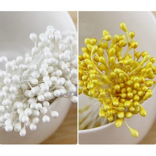 100 Nhuỵ hoa- Nhuỵ hoa giả làm đồ handmade nhuỵ trắng vàng nhuỵ nhám và bóng ngọc thinh nt