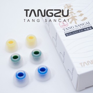 Tangzu tang sancai Cân Bằng Tai Nghe Bằng Silicon Rộng Có Dây Kích Thước s / m / l 1 Cặp