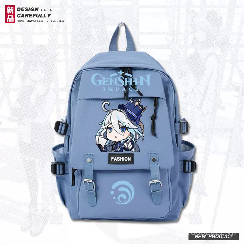 ★Genshin Impact★Fontaine Ba Lô Đi Học Sức Chứa Lớn In Hình game focalor & furina merchandise Thời Trang