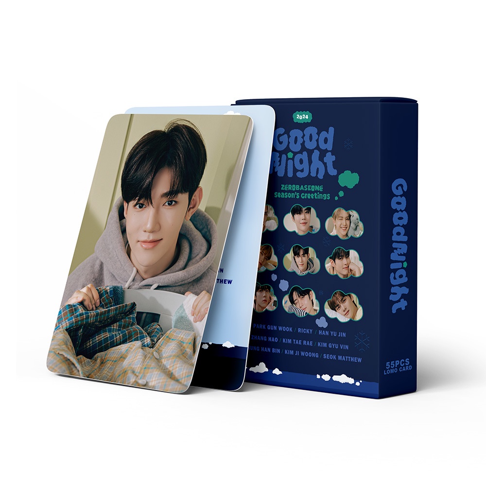 55pcs/box ZB1 Lomo Cards Album GOOD NIGHT 2024 season's greetings MELTING POINT Photocards ZEROBASEONE Zhanghao MATTHEW Han-bin SEOK Ricky Postcards On Sale JY