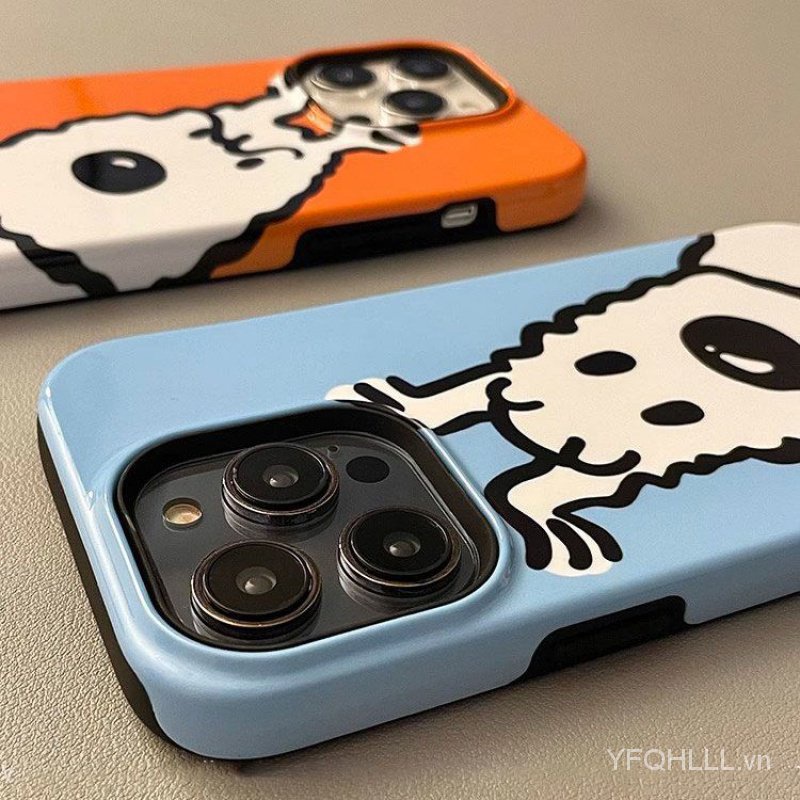 Ốp Điện Thoại Hai Lớp Hình Chú Cún Cho iphone11 12 13 14 15 12promax 13promax 14pro 14promax x xs xr lyj9