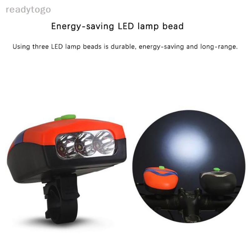 Bộ Đèn Pha led + Còi + Đèn Hậu Chống Nước Cho Xe Đạp