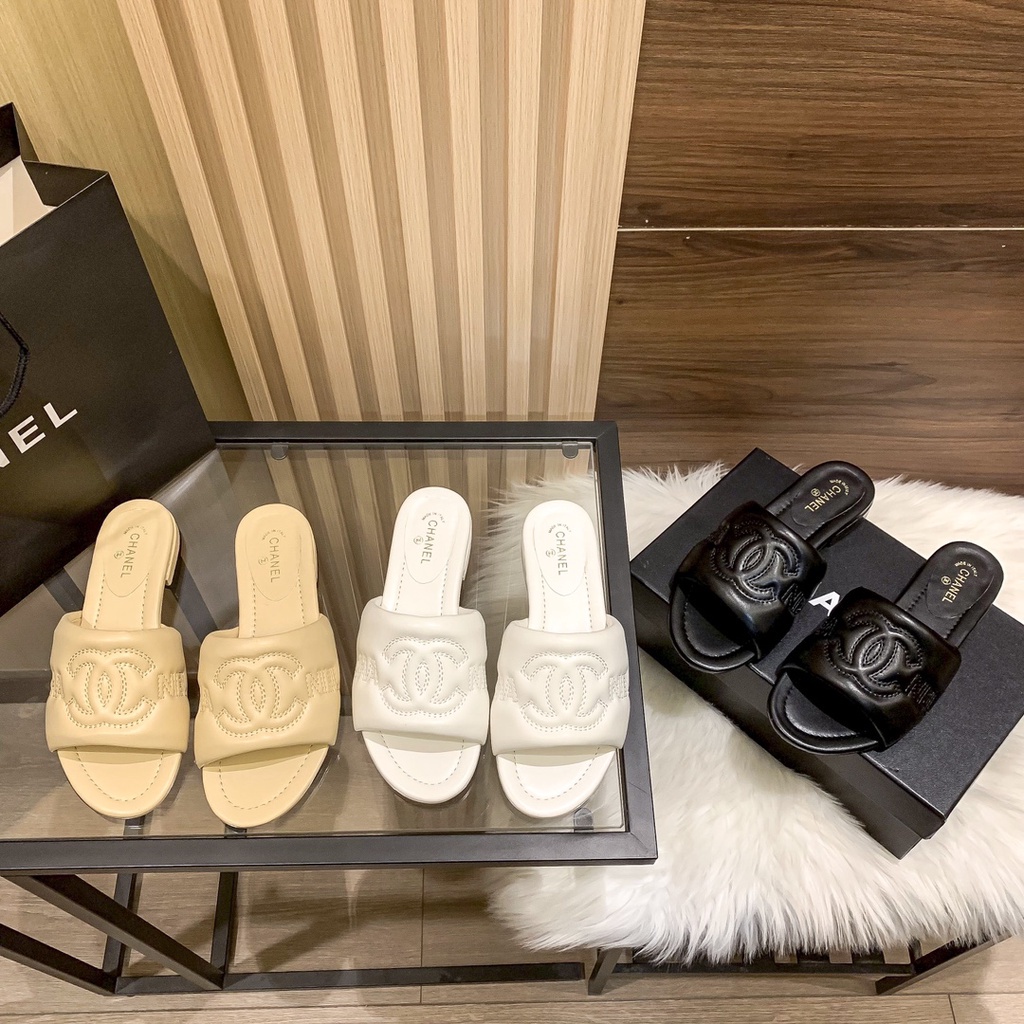 Chanel Dép Sandal In Chữ Thời Trang Dành Cho Nữ