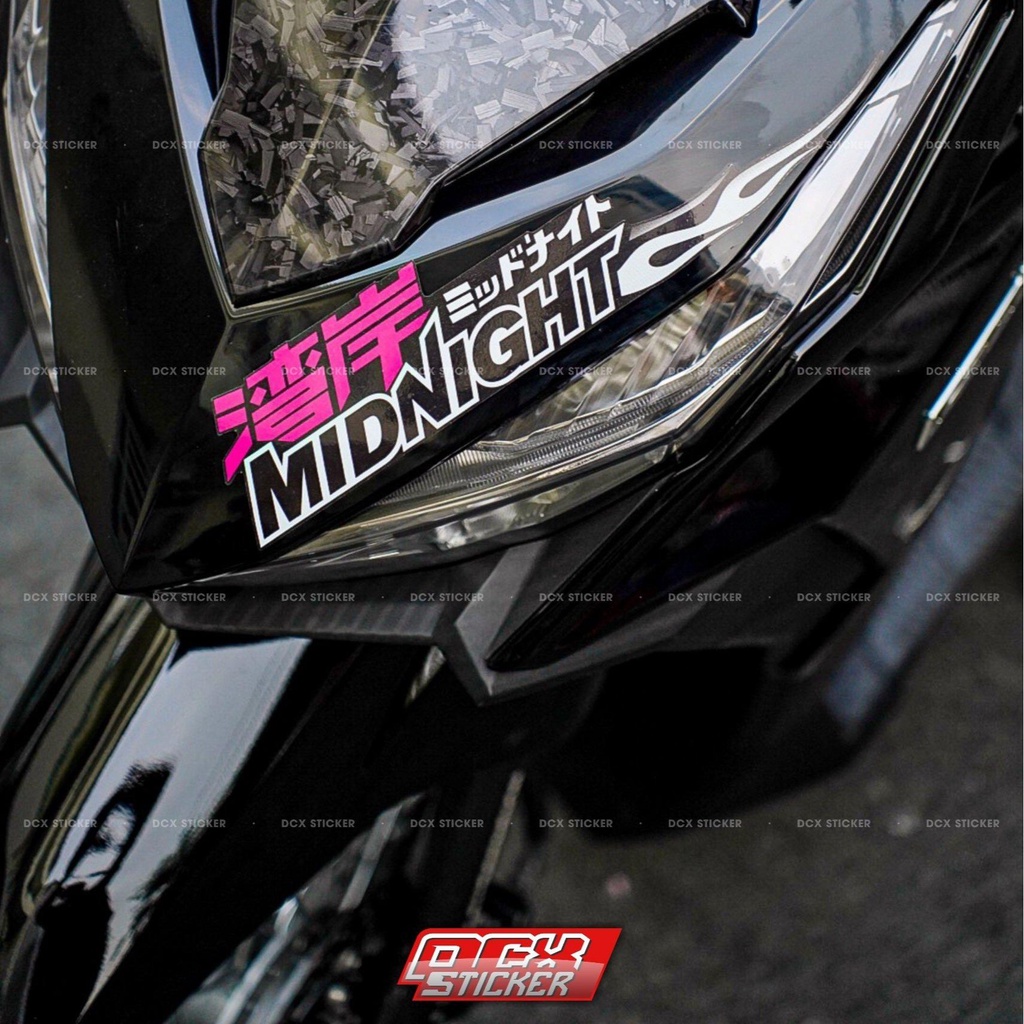 MIDNIGHT | Set Tem Dán Trang Trí Xe Máy , Phụ Kiện , Đa Vị Trí | Không Phai Màu , Không Thấm Nước