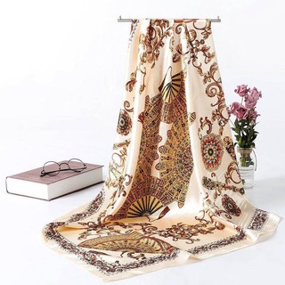 Khăn Choàng Vuông 90 * 90cm Chất Liệu Lụa