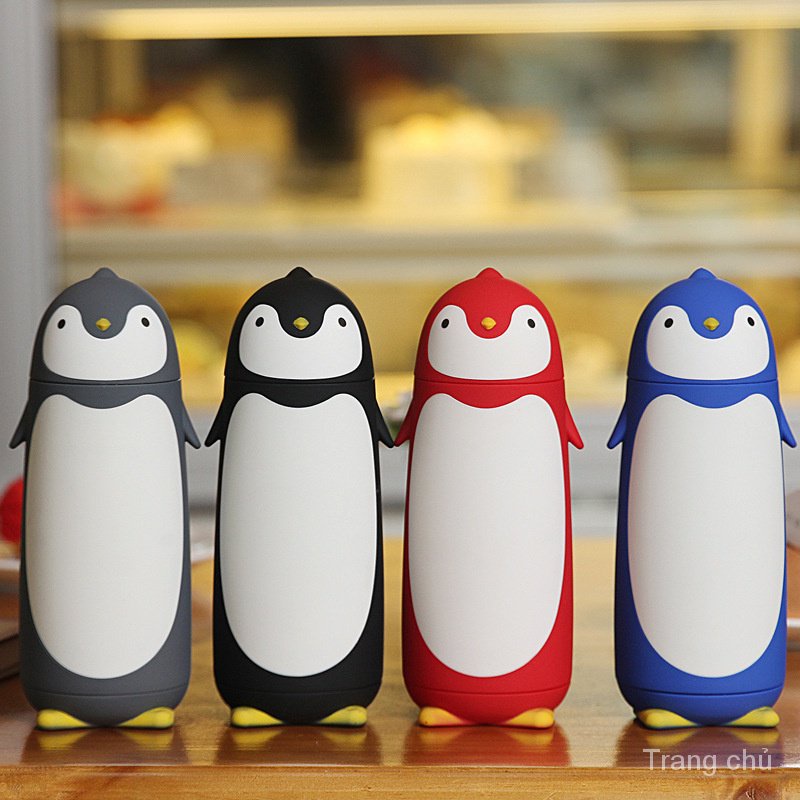 Bình Nước Cách Nhiệt Bằng Thép Không Gỉ Họa Tiết Hoạt Hình Dễ Thương