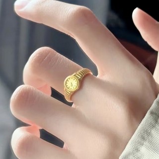 Nhẫn Đồng Hồ Mạ Vàng Cho Cặp Đôi