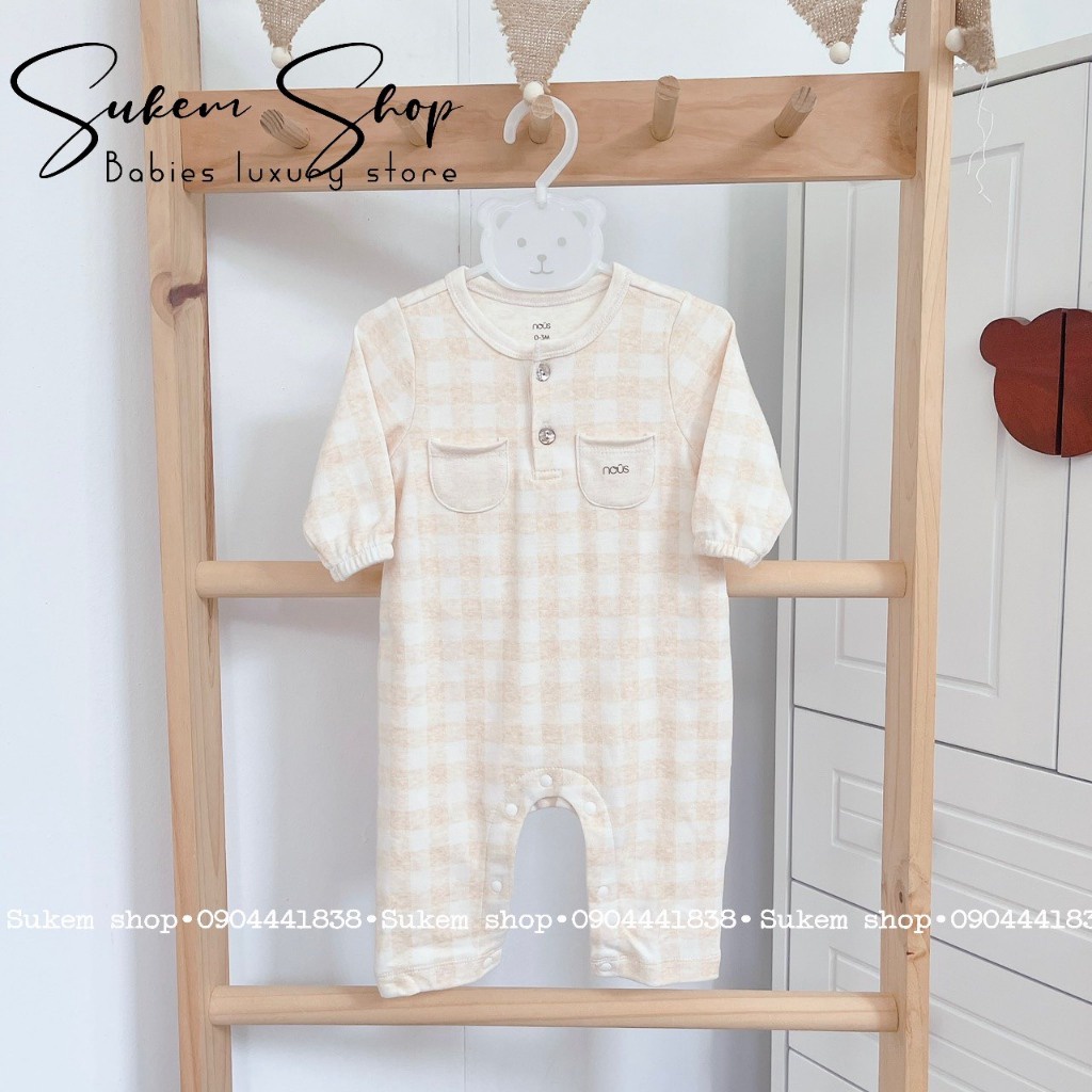 Body Không Tất Nous Velours Kẻ Caro Cho Bé