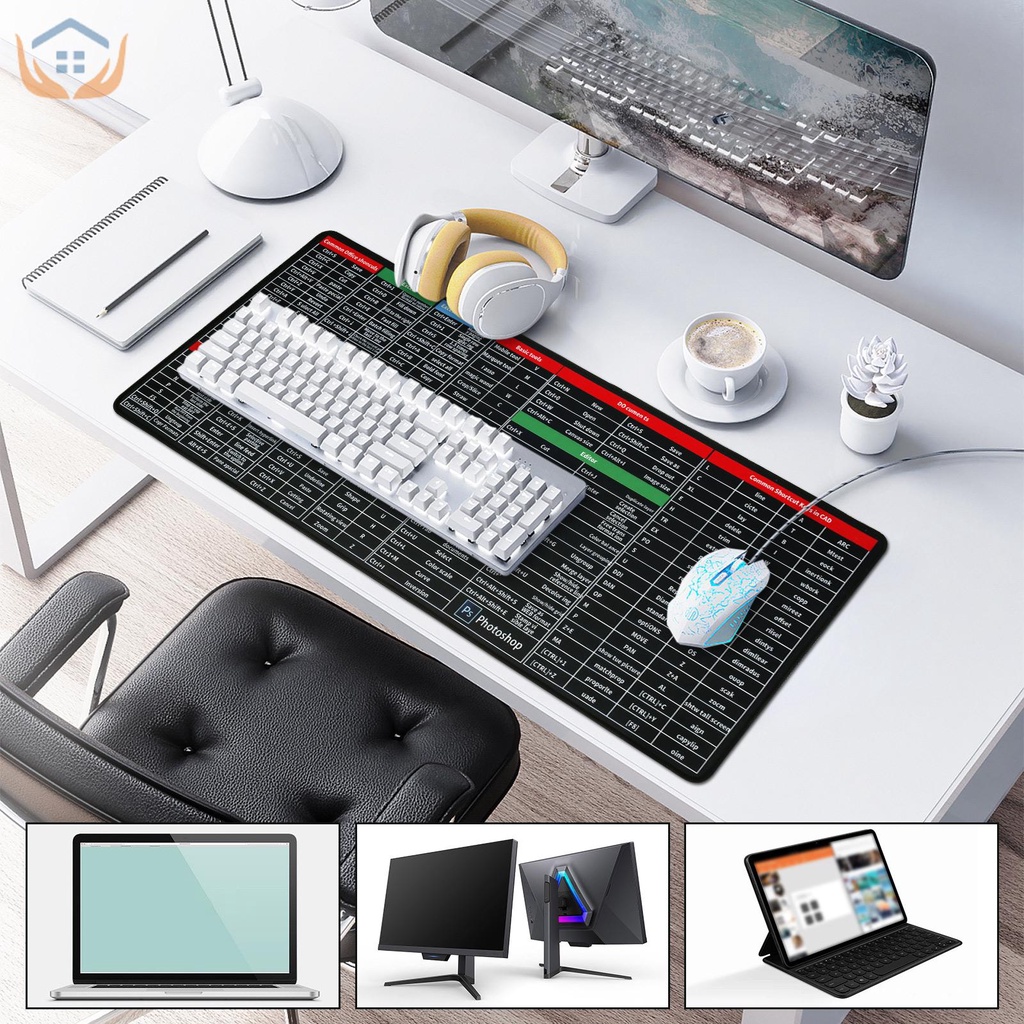 Tấm Lót Chuột Và Bàn Phím Máy Tính Bằng Cao Su Chống Trượt Linh Hoạt Kích Thước 90x40cm shoptkc6841