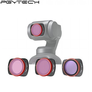 Pgytech magnetic cpl vnd 2-5 6-9 stops nd/pl filter kit for dji osmo pocket 3 camera-4-pack optical glass action camera filters