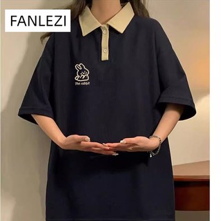 FANLEZI thun áo áo polo nữ Thời trang hàn quốc A23K06O 34Z230821