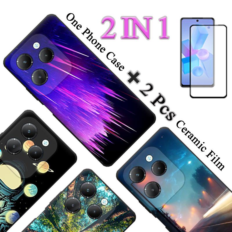Ốp Điện Thoại tpu in Họa Tiết Độc Đáo Thời Trang Kèm Khung Bảo Vệ Màn Hình 2 Trong 1 Cho infinix hot 40 x6836