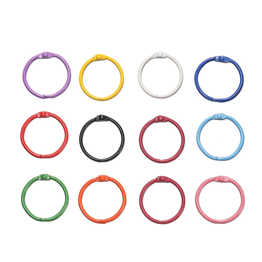 St.kunkka 5-10Pcs 30MM Nhiều Màu Sắt Xịt Sơn Mở Móc Khóa Đối với sản xuất Keychain DIY