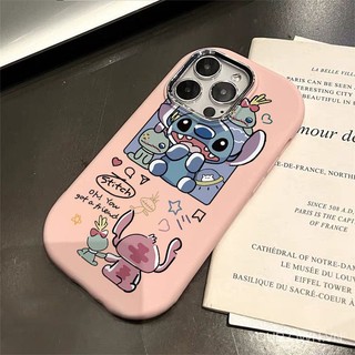 Dễ Thương Ốp Điện Thoại Kim Loại Hình stitch Cho iphone15 / 14promax 13 12 / 11