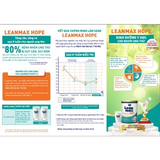 Sữa Bột LeanMax Hope Lon 900g ( Dinh dưỡng dành cho bệnh nhân Ung Thư)