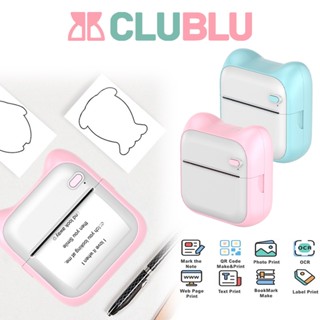 -CLUBLU- Máy in Ảnh Mini Bluetooth Cho Điện Thoại Cầm Tay Printer in Nhiệt Không Dây Cho Bé Màu Sắc Cute Văn Phòng Memo