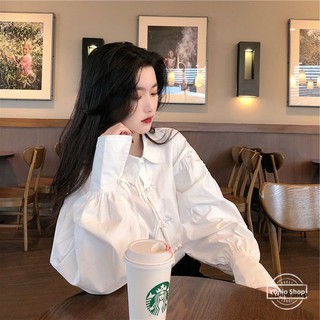 Áo Sơ Mi Tay Dài Dáng Rộng Plus Size Phong Cách Hàn Quốc Thời Trang Mùa Xuân Cho Nữ