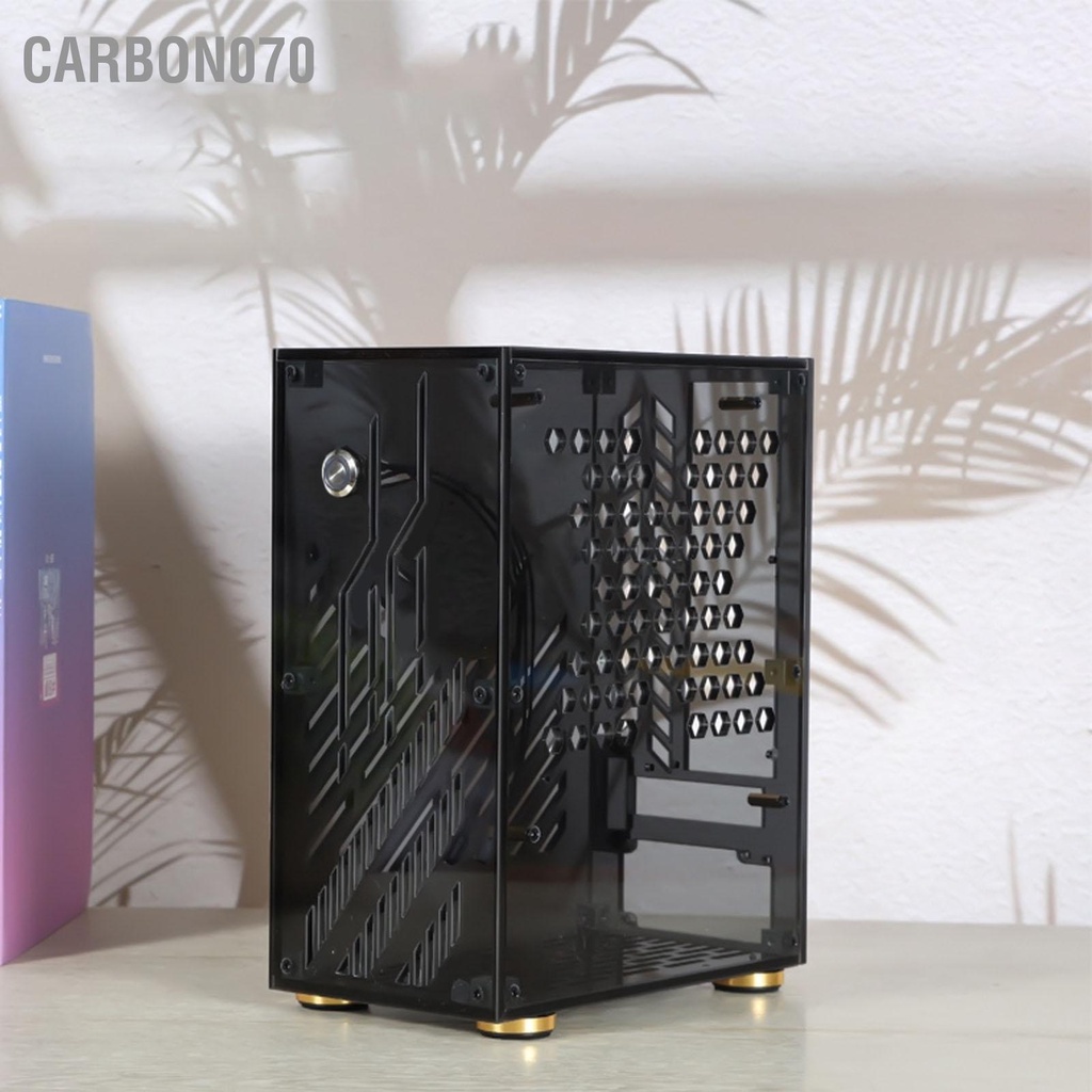 Carbon070 Mini ITX 4.3L Chất Liệu Acrylic Bảng Điều Khiển Làm Mát 360 Độ Đệm Chân PC Dành Cho FLEX 1U Công Suất 2.5in SSD