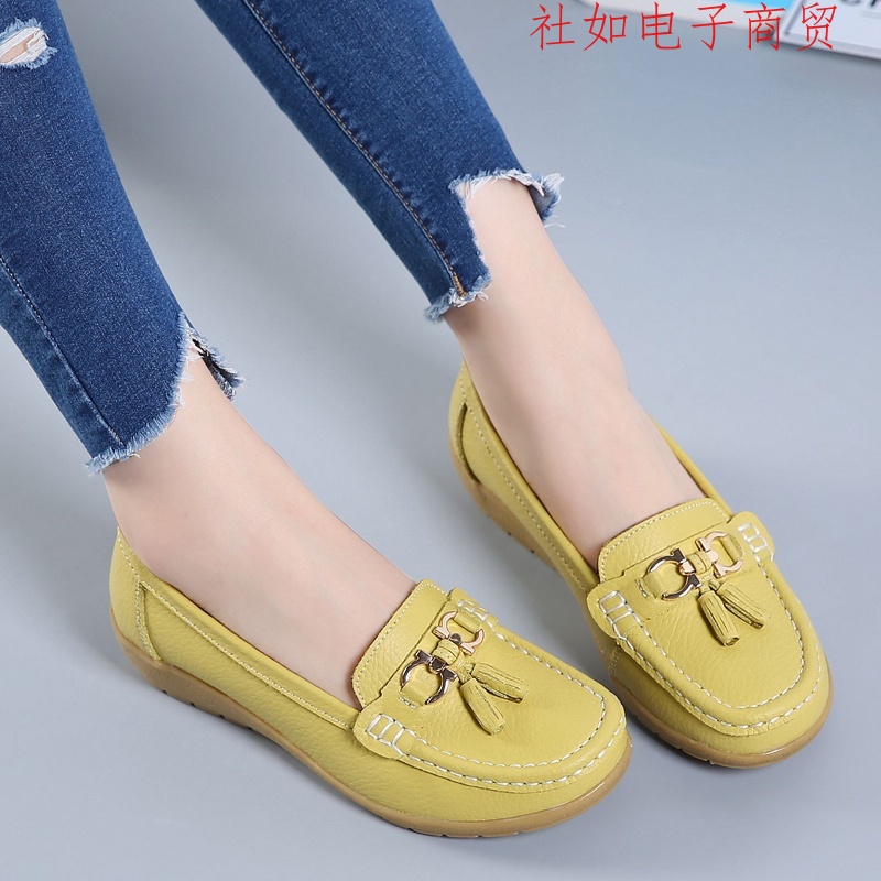 Giày Lười Da Thời Trang Cho Nữ Size 35-44