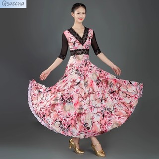 Đầm Khiêu Vũ Qsuccua Phối Ren Dành Cho Nữ