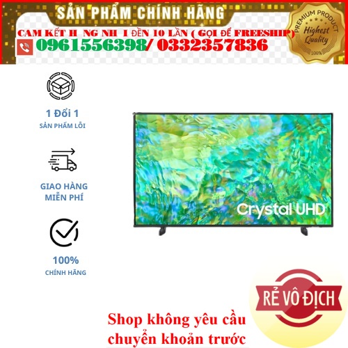 &gt; Tivi Samsung 43 inch Crystal UHD 4K CU8000