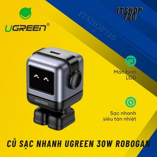 Củ sạc nhanh ugreen robogan mini cd359 usb-c 30w cho điện thoại, máy tính bảng