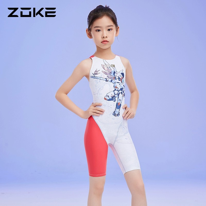 ZOKE Bé Gái Đồ Bơi Trẻ Em Đua Xe Cạnh Tranh Đồ Bơi Trẻ Em Huấn Luyện Chuyên Nghiệp Bộ Đồ Tắm Một Mản