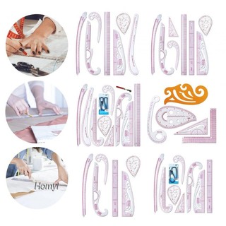 Bộ thước đo may vá họa tiết đường cong chuyên dụng cho thợ may