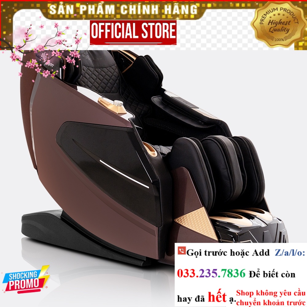 Ghế Massage ELIP G10 - Công nghệ 5D, BodyScan dò tìm huyệt đạo, Màu Đen Vàng