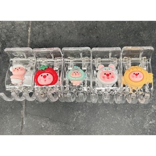 Kẹp tóc càng cua nhân vật loopy hoạt hình dễ thương, kẹp tóc nữ 3 răng 5 răng đính charm hoạt hình