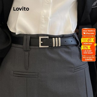 Thắt lưng da Lovito phối quần jean/ quần dài/ đầm cho nữ L50AD156 (Màu cà phê/ lạc đà/ đen)