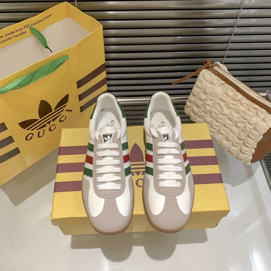 Giày Sneakers Adidas x Gucci Đế Bằng Cá Tính Thời Trang Cho Nam