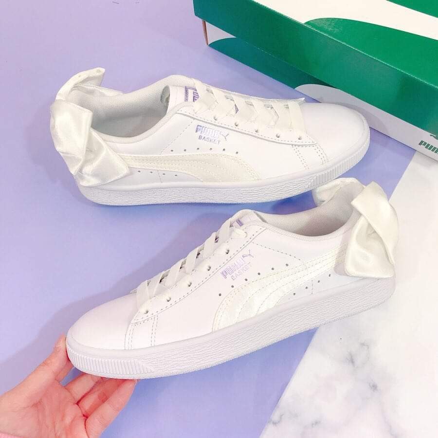 [ Chính hãng SIZE 38.5UER- 8US ] Giày nữ  basket bow sb wn's whisper white-pu///ma aged silver 36735