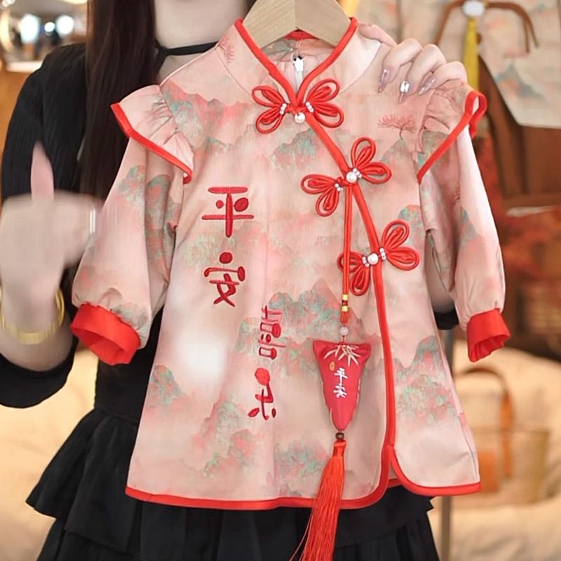 Đầm Sườn Xám Phong Cách Trung Hoa Cổ Điển Thời Trang Cho Bé Gái size 80-130