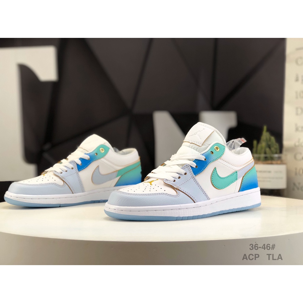Giày Thể Thao jordan 1 low aj1 fn8899 131 36-46 Phối Màu gradient Xanh Dương Trẻ Trung