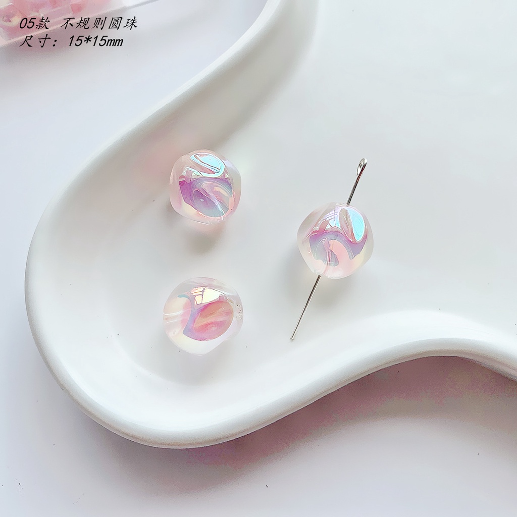 Bộ 5 Hạt Nhựa acrylic Dễ Thương Dùng Làm Đồ Thủ Công diy